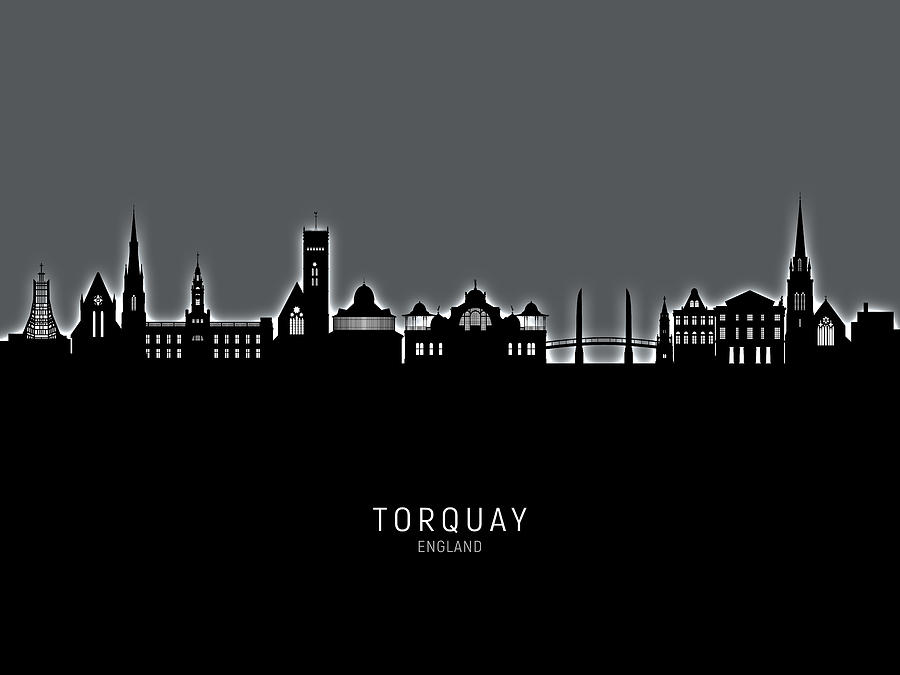Torquay England Skyline #50 Digital Art by Michael Tompsett