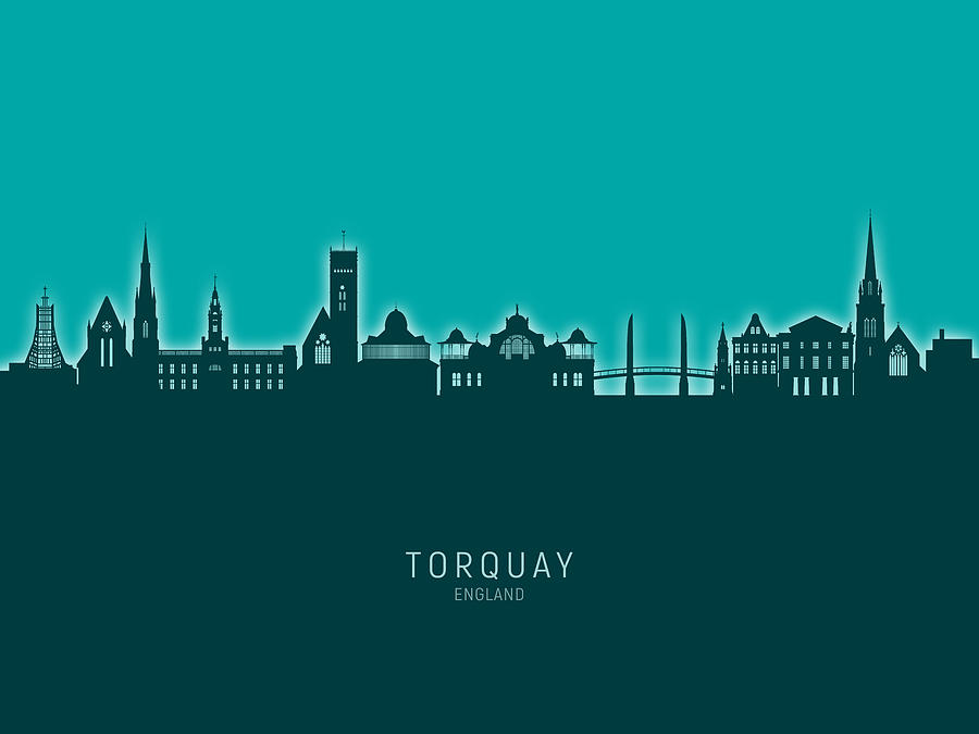 Torquay England Skyline #51 Digital Art by Michael Tompsett