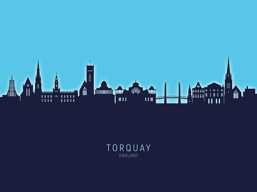 Torquay England Skyline #52 Digital Art by Michael Tompsett