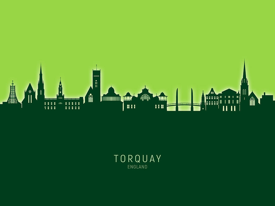 Torquay England Skyline #53 Digital Art by Michael Tompsett