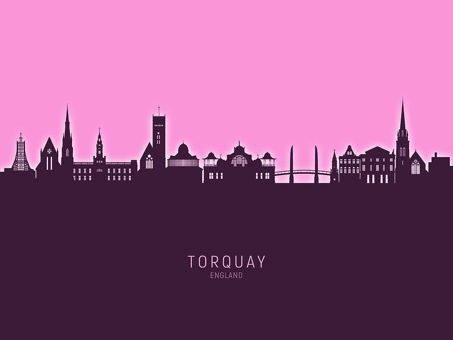 Torquay England Skyline #54 Digital Art by Michael Tompsett