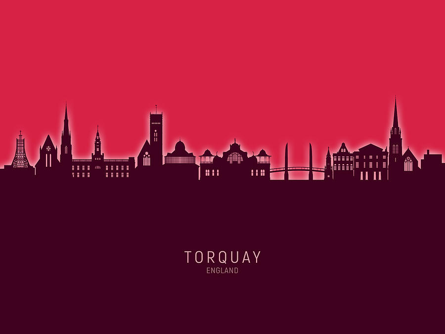 Torquay England Skyline #55 Digital Art by Michael Tompsett