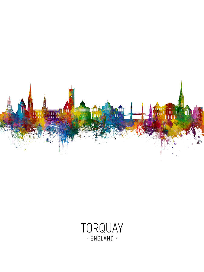 Torquay England Skyline #58 Digital Art by Michael Tompsett