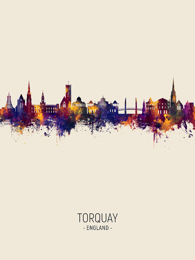 Torquay England Skyline #59 Digital Art by Michael Tompsett