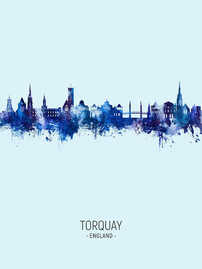 Torquay England Skyline #60 Digital Art by Michael Tompsett