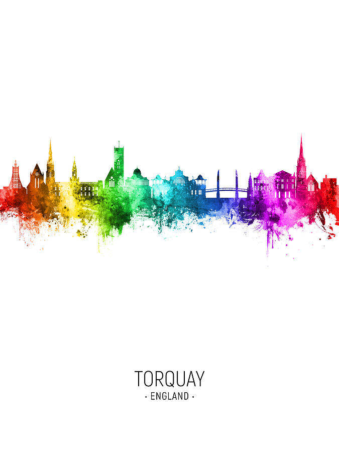 Torquay England Skyline #61 Digital Art by Michael Tompsett