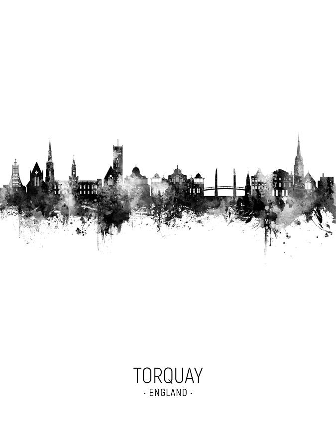Torquay England Skyline #62 Digital Art by Michael Tompsett