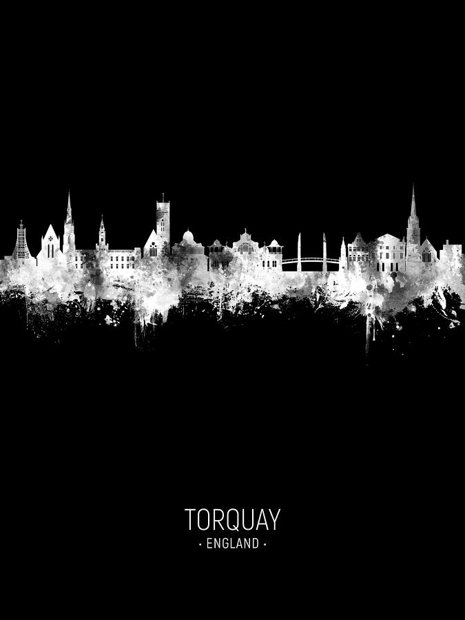 Torquay England Skyline #63 Digital Art by Michael Tompsett