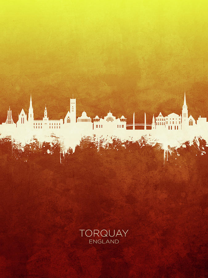 Torquay England Skyline #73 Digital Art by Michael Tompsett