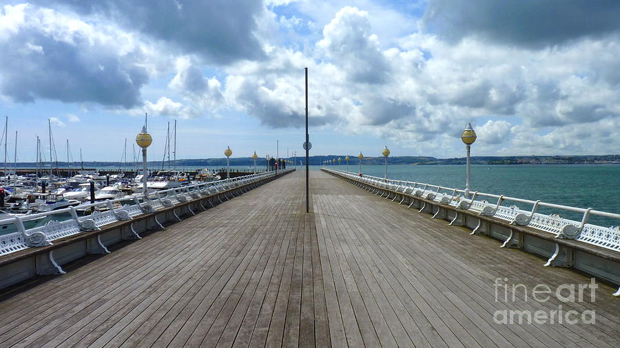 Architecture Photograph - Torquay Pier - a perspective view by Christopher Gill