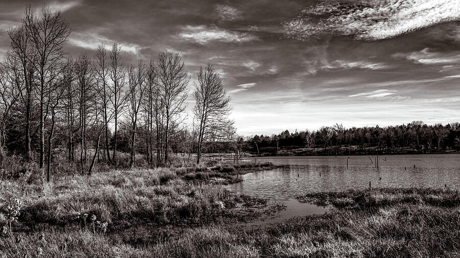 Torraine Lake Sepia Photograph by James Barber Torraine Lake Sepia Photograph by James Barber