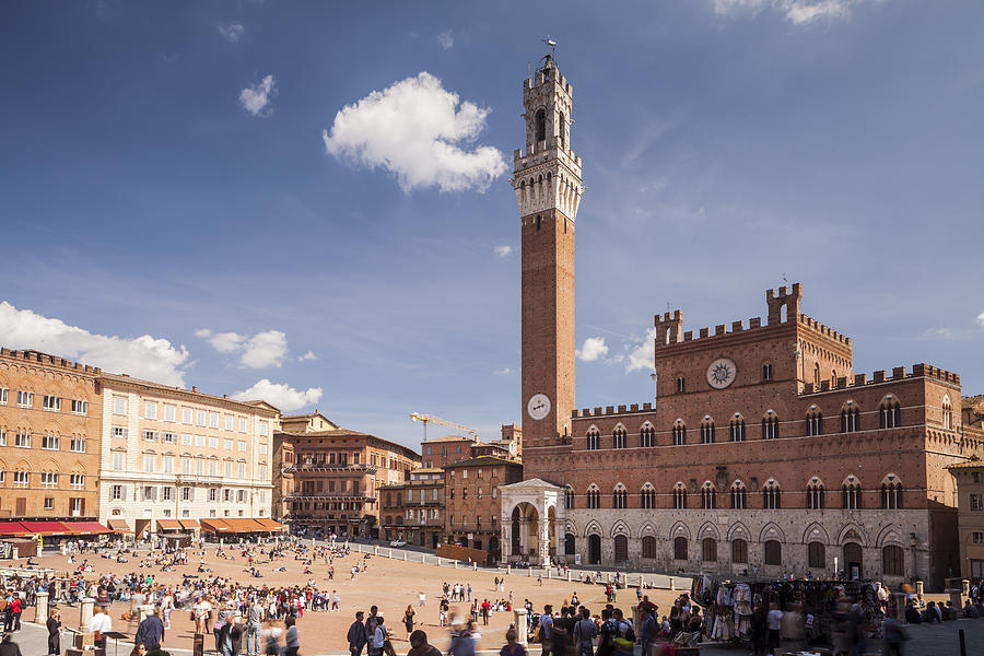 Torre del Mangia and Piazza del Campo, Siena Photograph by Julian Elliott Photography