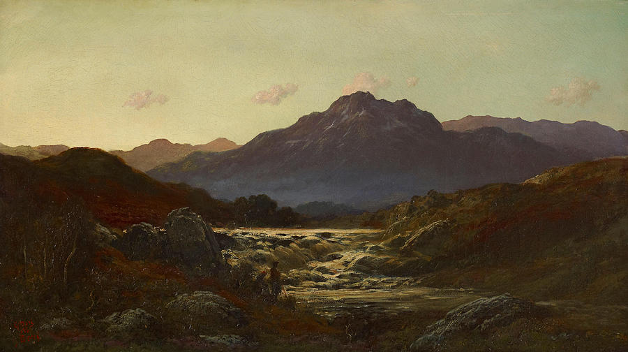 Gustave Painting - Torrent in the Highlands  by Gustave Dor