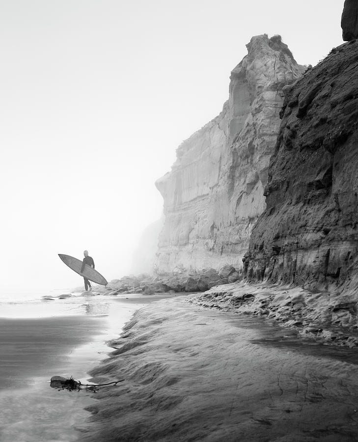 San Diego Photograph - Torrey Pines Foggy Surfer by William Dunigan