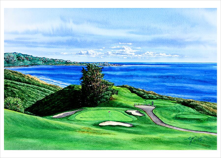 Torrey Pines, Torrey Pines Golf Course San Diego California Painting by ...