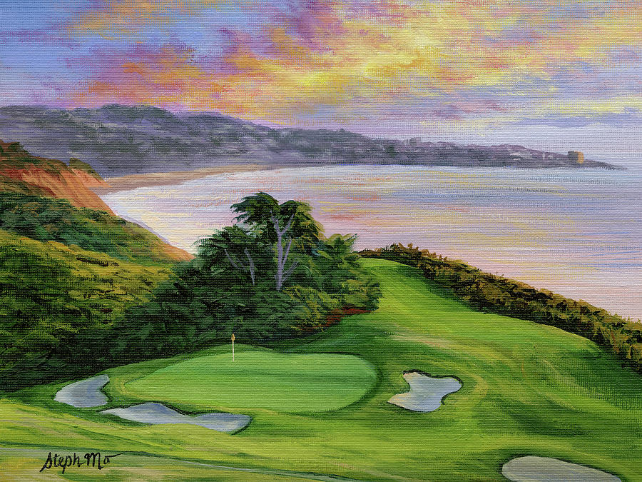 San Diego Painting - Torrey Sunset by Steph Moraca