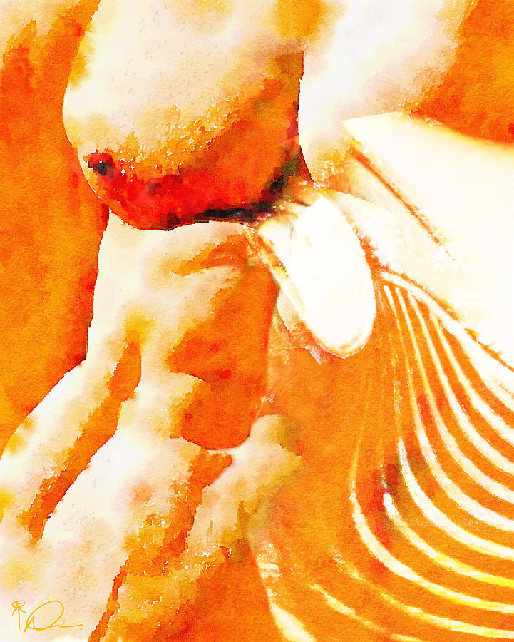 Torso In Orange Painting