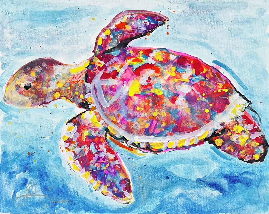 Tortilini turtle Painting by Jessica Lenz - Fine Art America