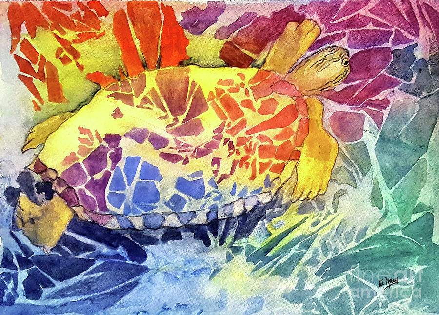 Tortuga Time Painting by Eileen Kelly