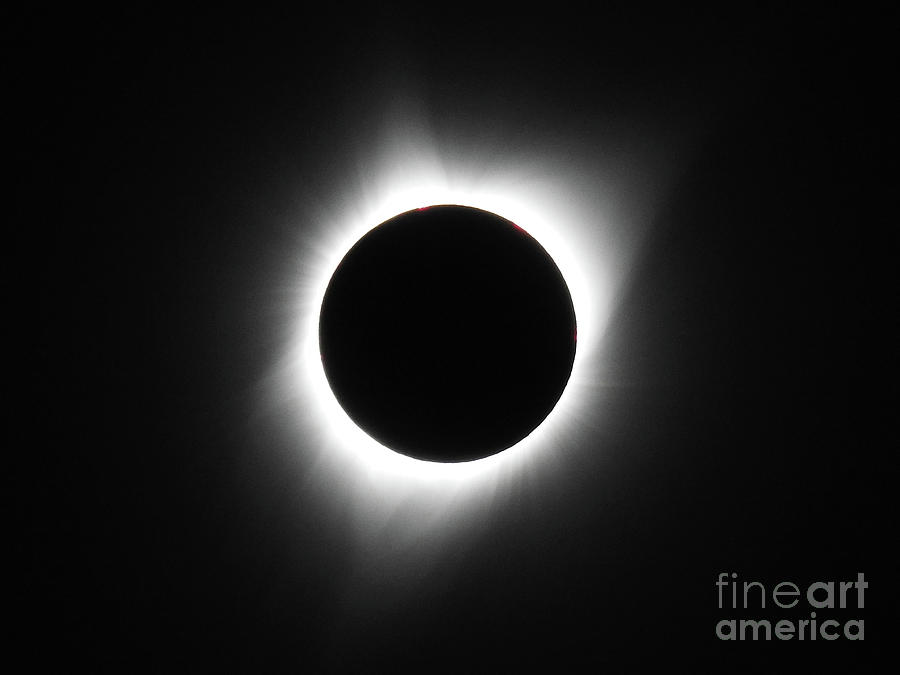 Sun Photograph - Total Eclipse by Peggy Hughes