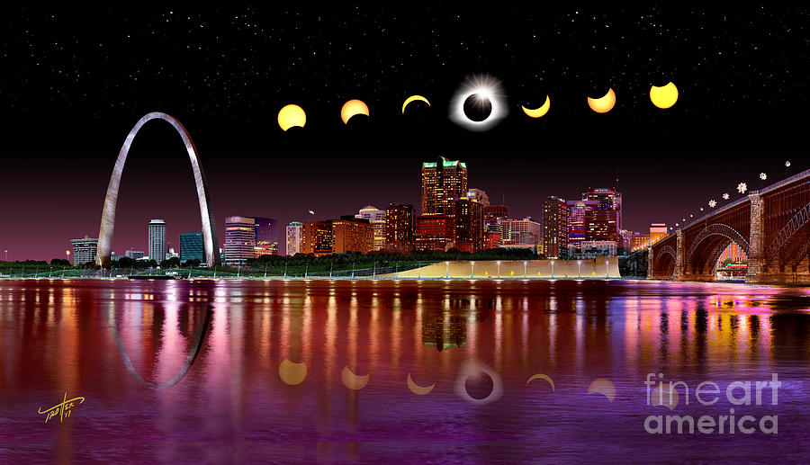Total Eclipse St Louis MO Photograph by Jim Trotter