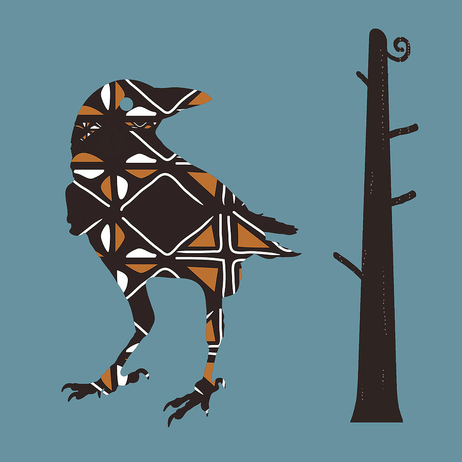 Totemic Crow  Digital Art by Kandy Hurley