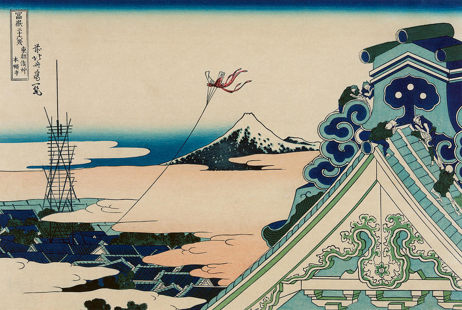 Toto Asakusa Honganji - Thirty Six Views Of Mount Fuji - Hokusai Painting by War Is Hell Store