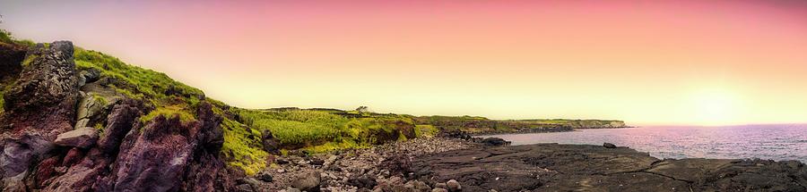 Touch of Golden Pink Sunrise in Azores Islands Photograph by Marco Sales