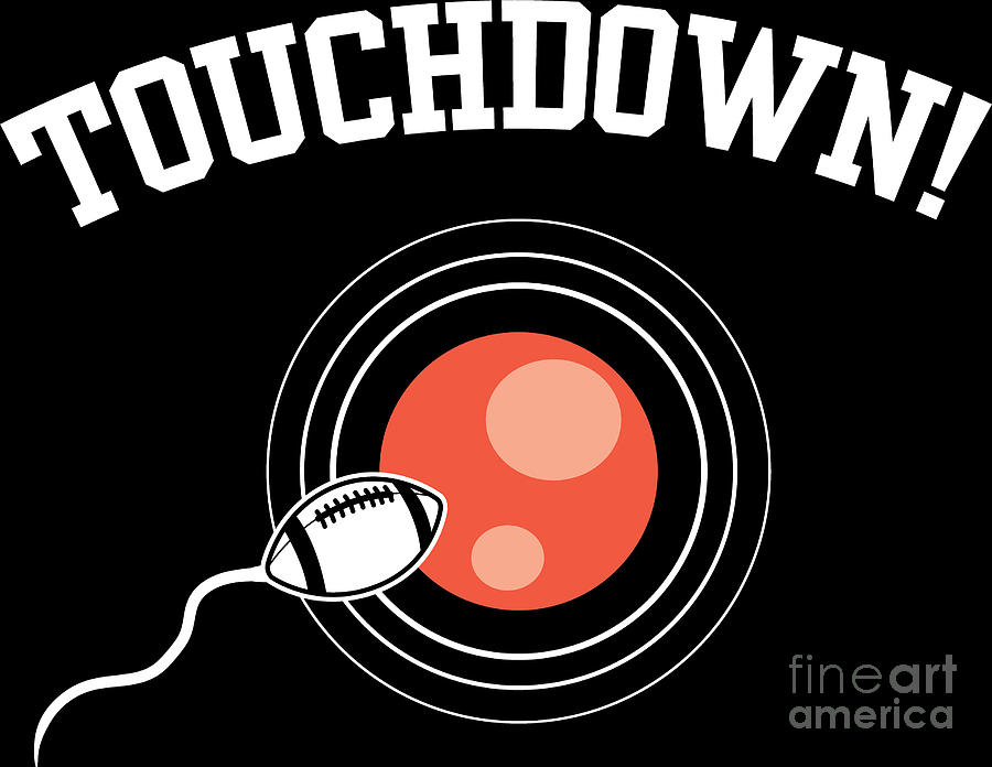 Football Digital Art - Touchdown Funny Football Expectant Father Gift by Haselshirt