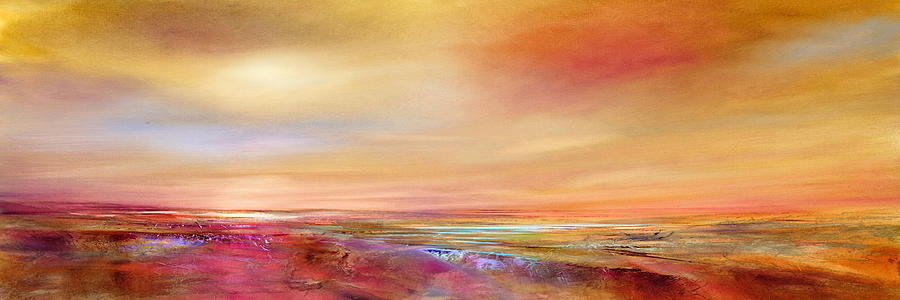 Touching sky - gentle soft colors Painting by Annette Schmucker