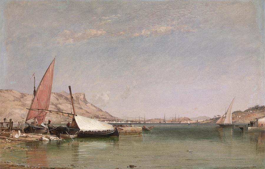 Rose Drawing - Toulon  or after  by Edward William Cooke English