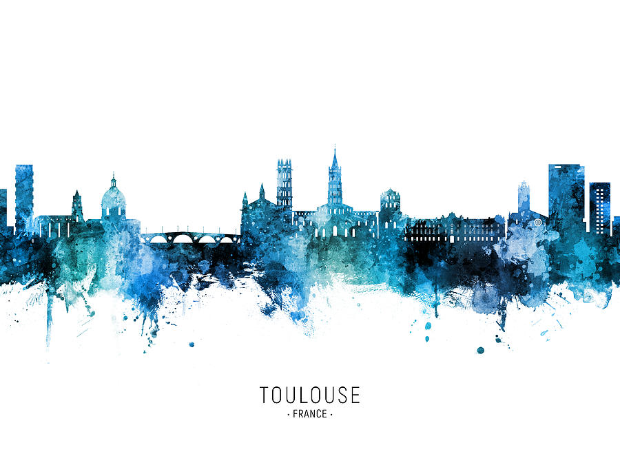 Toulouse France Skyline #60 Digital Art by Michael Tompsett