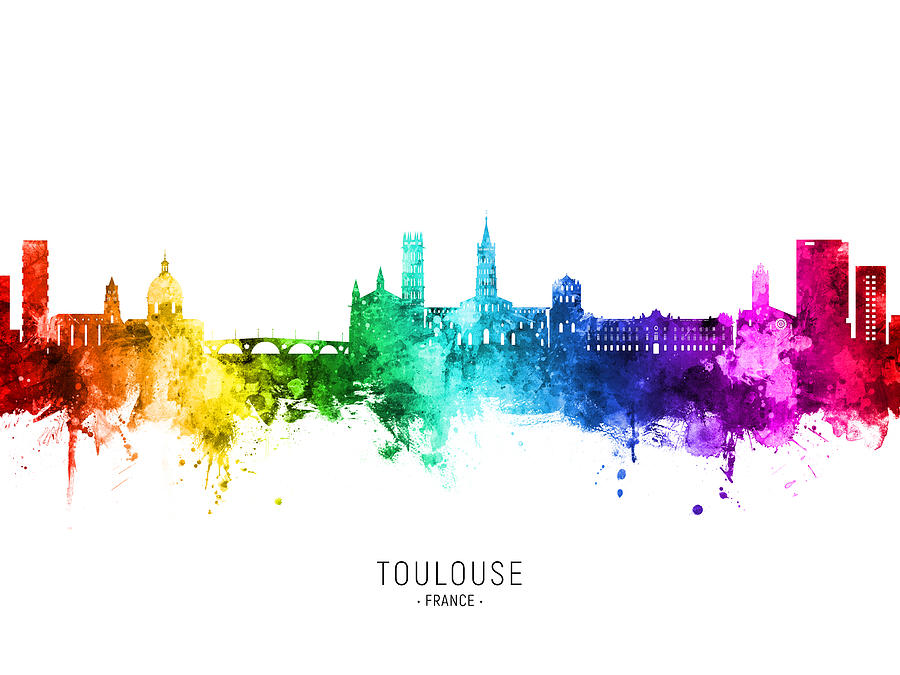 Toulouse France Skyline #62 Digital Art by Michael Tompsett