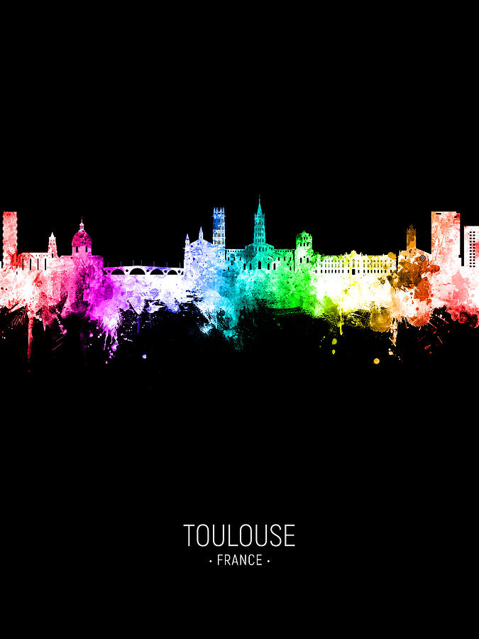 Toulouse France Skyline #71 Digital Art by Michael Tompsett