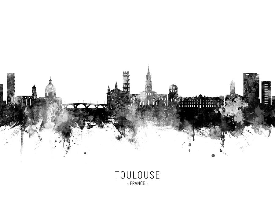 Toulouse France Skyline Digital Art by Michael Tompsett