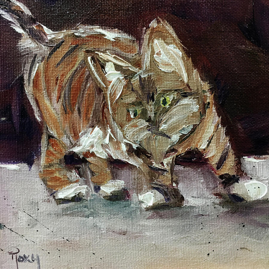 Toulouse Tabby  Painting by Roxy Rich