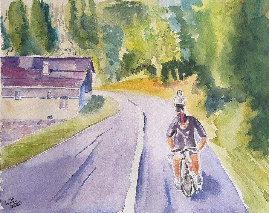 Tour de France,  cycling sport art 2 Painting by Geeta Yerra