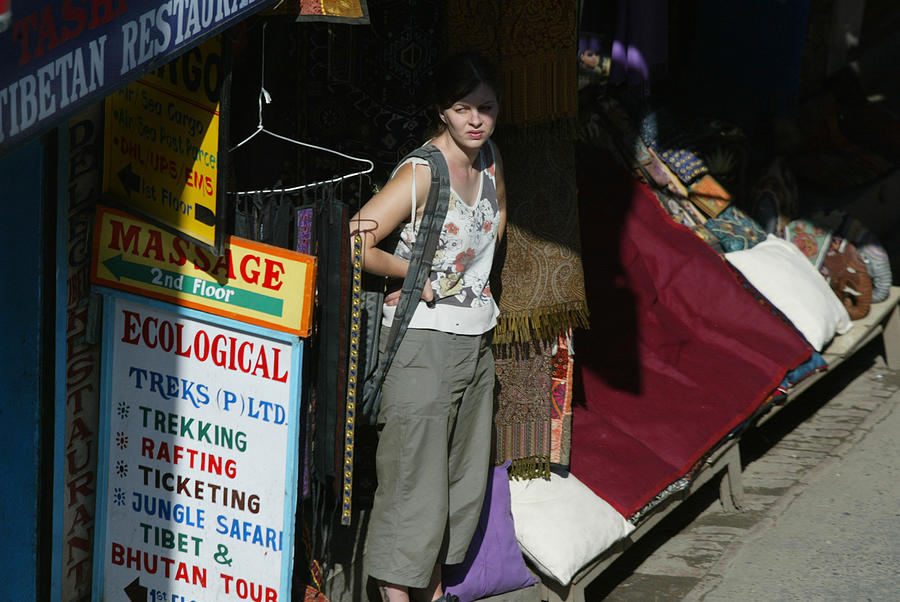Tourist Area Of Kathmandu Unusually Quiet Photograph by Paula Bronstein Tourist Area Of Kathmandu Unusually Quiet Photograph by Paula Bronstein