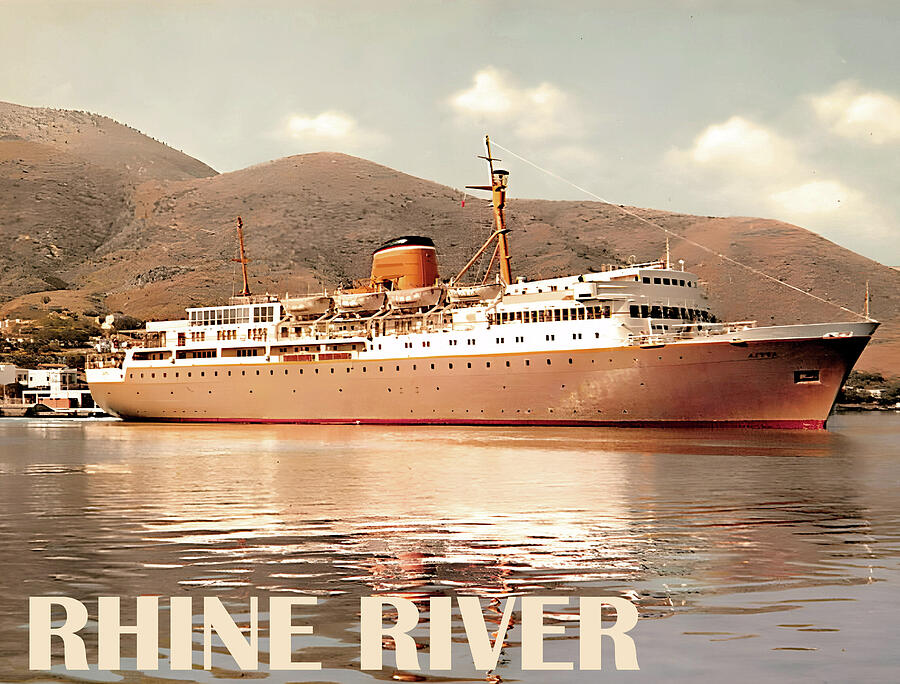 Landmark Photograph - Tourist Ship on the Rhine River by Long Shot