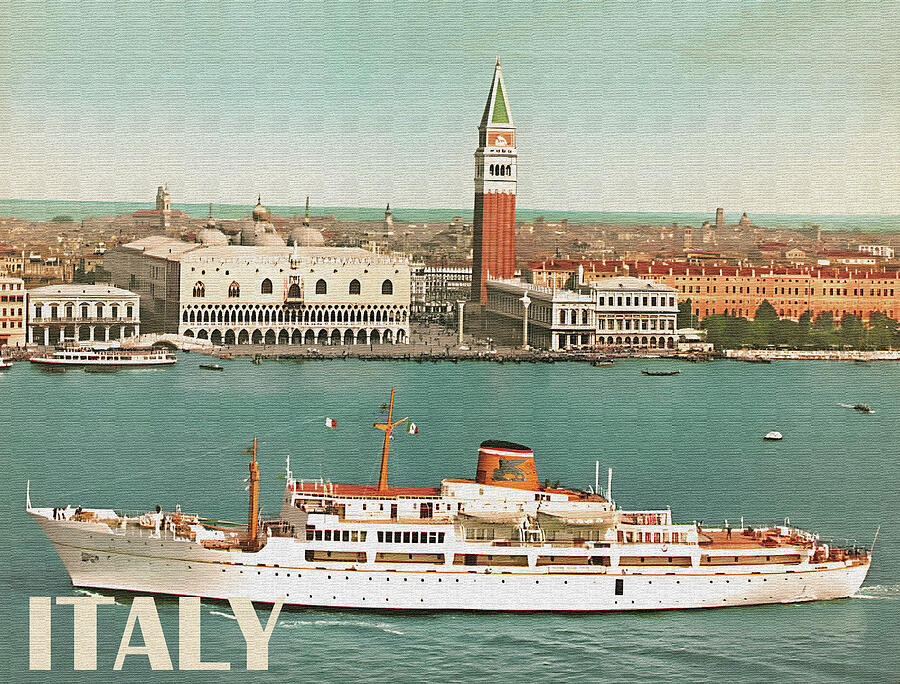 Landmark Photograph - Tourist Ship Passing Venice, Italy by Long Shot