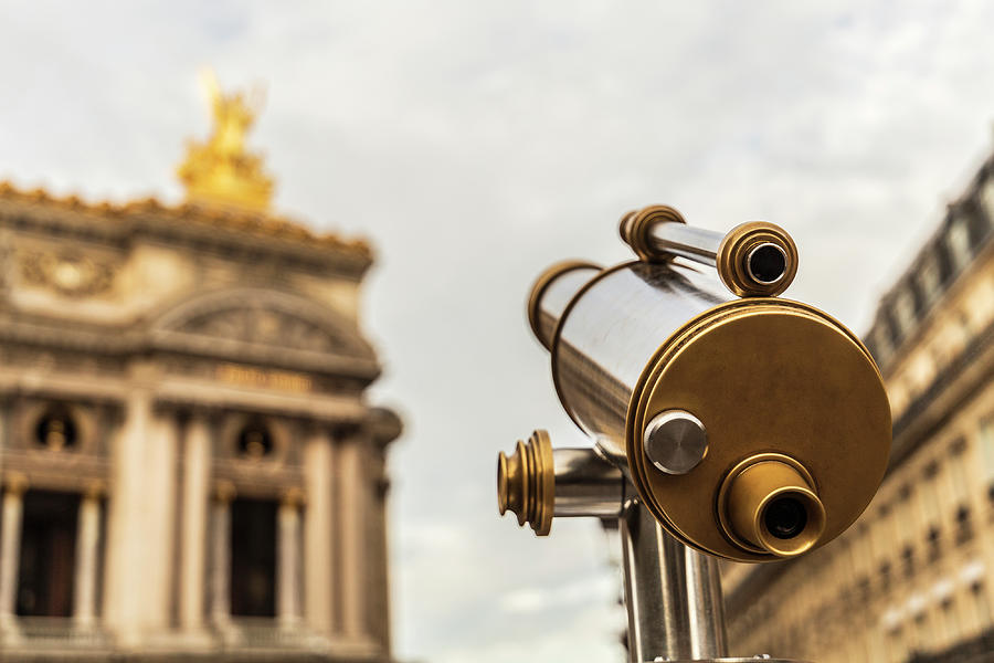 Tourist telescope in Paris, France Photograph by Fabiano Di Paolo