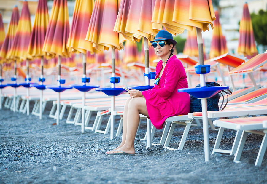 Tourist woman in Amalfi coast Photograph by Thepalmer