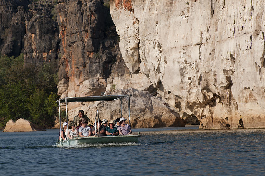 Tourists in boat in Geikie Gorge. Photograph by Ignacio Palacios
