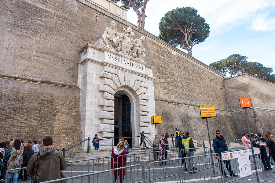 tourists in front of main entrance to Vatican Museums, Rome, Italy Photograph by Eloi_Omella
