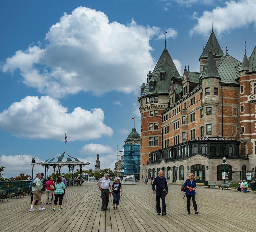 Tourists on the Promenade in Quebec City Photograph by Darryl Brooks