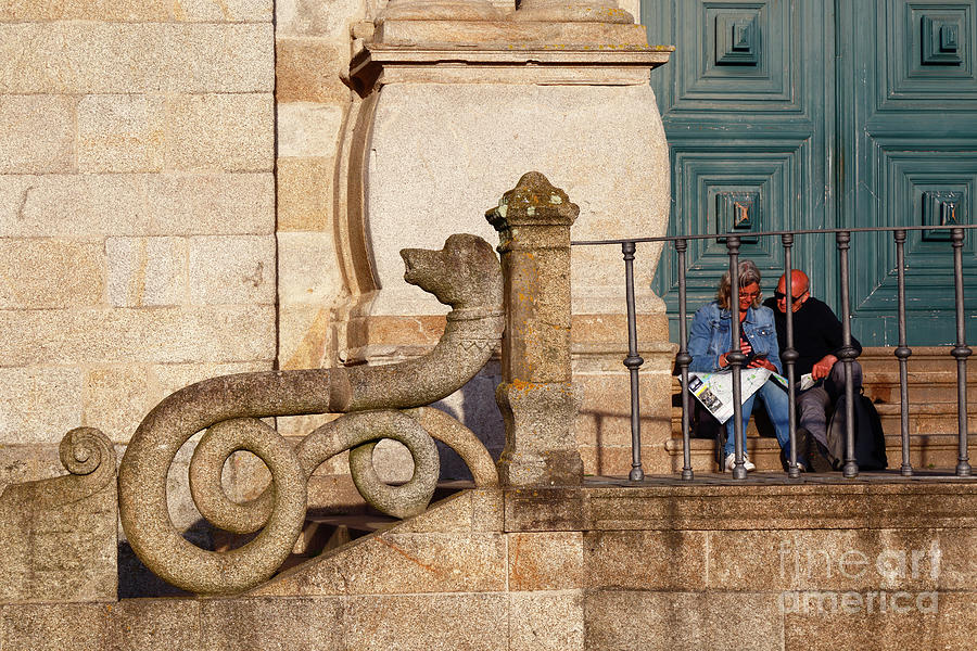 Tourists visiting historic Porto Portugal Photograph by James Brunker