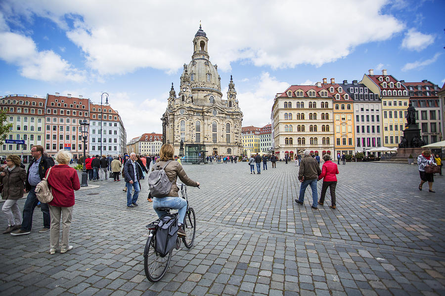 Tourists wander the streets of Dresden. Photograph by Matthew Micah Wright