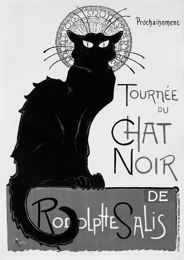 Tournee du Chat Noir BW Painting by Bob Pardue