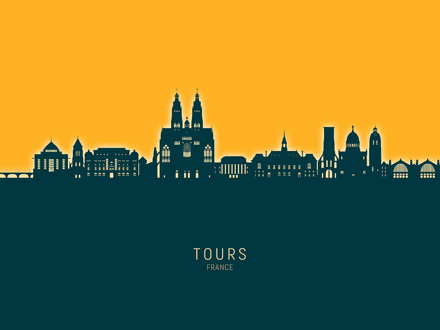 Tours France Skyline #94 Digital Art by Michael Tompsett