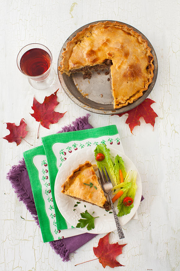 Tourtière Canadian Meat Pie Photograph by Yelena Strokin